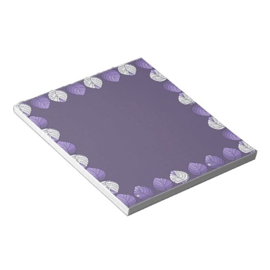 viskop laat Lila wit zwart Notitieblok (Schuin)