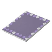 viskop laat Lila wit zwart Notitieblok (Linkerzijde)