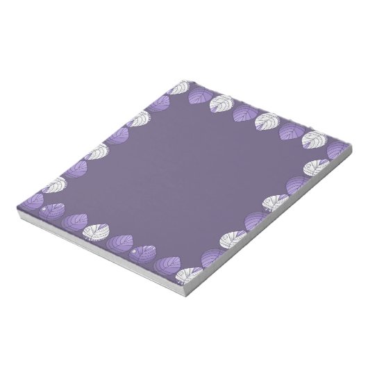 viskop laat Lila wit zwart Notitieblok (Linkerzijde)