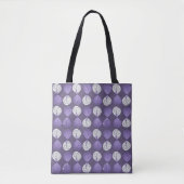viskop laat Lila wit zwart Tote Bag (Voorkant)