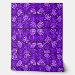 Viskop laat nieuwe bloemharten - Paarse Behang