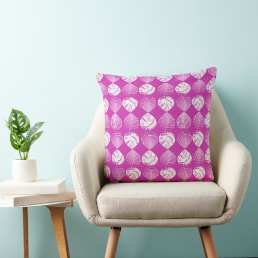 Viskop laat nieuwe Fuschia wit achter Kussen (Stoel)