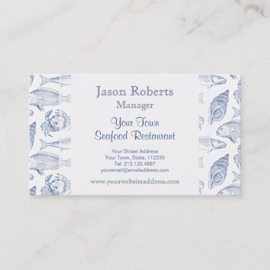 Viskrab en zeehondenkust visitekaartje (Voorkant)