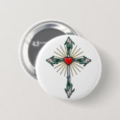 Viskruis Ronde Button 5,7 Cm (Voorkant /achterkant)