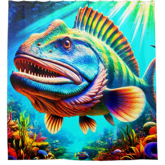 Viskunst Douchegordijn (Voorkant)