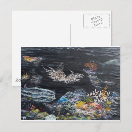 Viskunst op briefkaart (Voorkant / Achterkant)