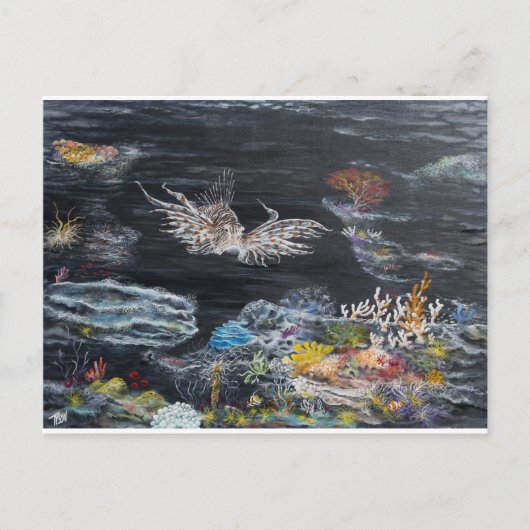 Viskunst op briefkaart (Voorkant)