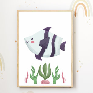Viskwekerij Poster Zee Dieren Kinderkamer Decorati