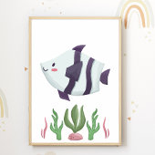 Viskwekerijposter Zeedier Kinderkamer Decoratie