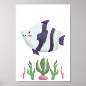 Viskwekerijposter Zeedier Kinderkamer Decoratie (Voorkant)