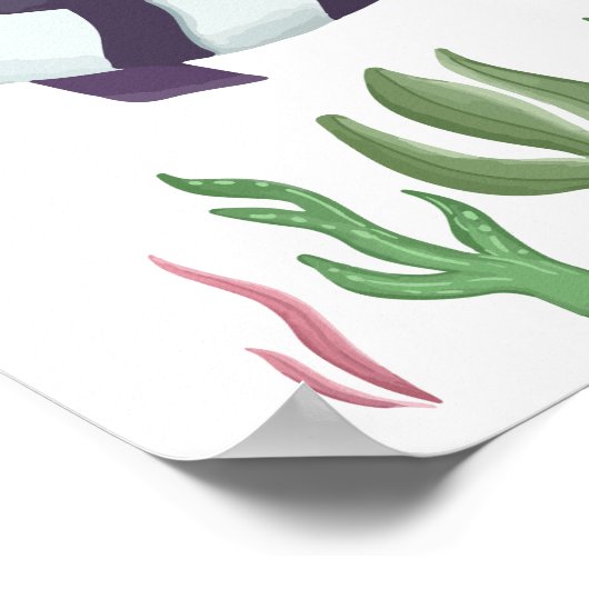 Viskwekerijposter Zeedier Kinderkamer Decoratie (Hoek)