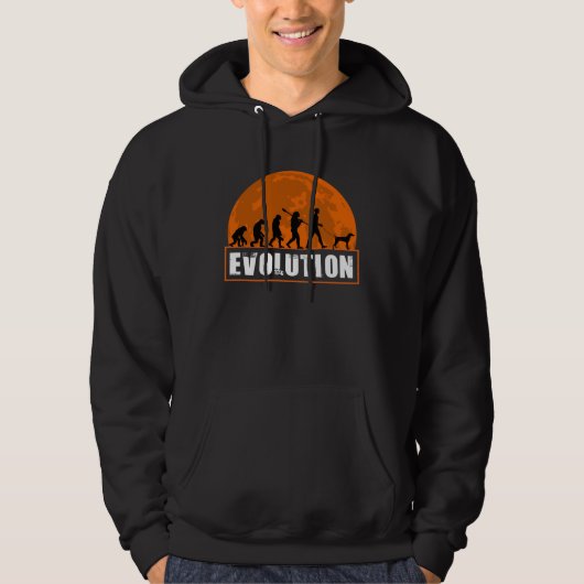 Visla Dog Dad Human Evolution Hoodie (Voorkant)