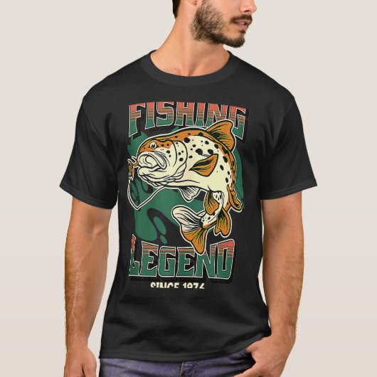 Vislegend Snoekbaars Visser Sinds 1976 De T-shirt (Voorkant)