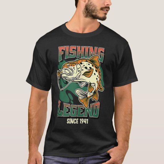 Vislegende Forel Baars Visser Sinds 1941 De T-shirt (Voorkant)