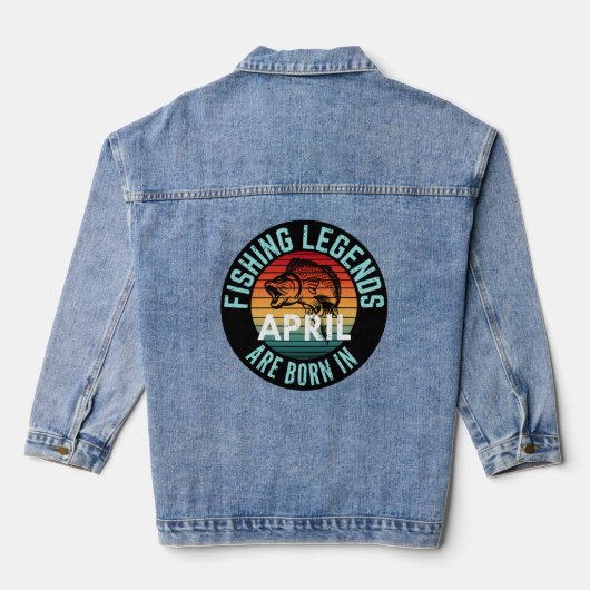 VISLEGENDES WORDEN IN APRIL GEBOREN DENIM JACKET (Achterkant)