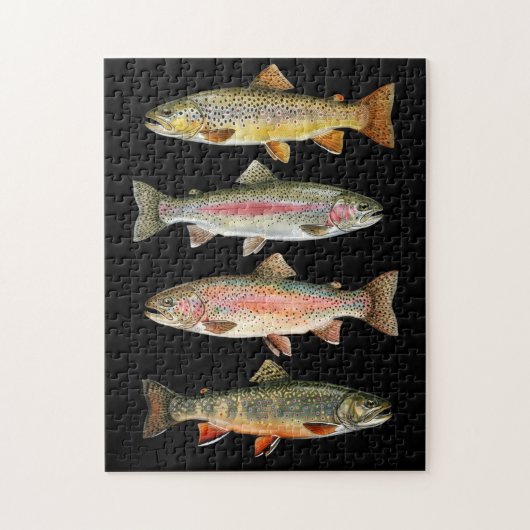 Visliefhebber – Forel Vissen Design Legpuzzel (Verticaal)