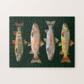 Visliefhebber - Forel Vissen Ontwerp Legpuzzel (Horizontaal)