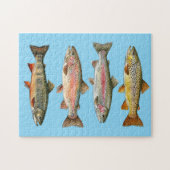 Visliefhebber – Forel Vissen Ontwerp Legpuzzel (Horizontaal)