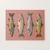 Visliefhebber – Forel Vissen Ontwerp Legpuzzel (Horizontaal)