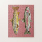 Visliefhebber - Forel Vissen Ontwerp Legpuzzel (Verticaal)