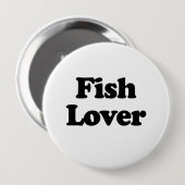 Visliefhebber Ronde Button 4,0 Cm (Voorkant /achterkant)