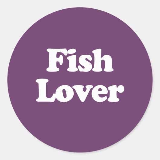 Visliefhebber Ronde Sticker (Voorkant)