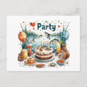Visliefhebber verjaardagsfeest uitnodiging (Voorkant)