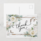 Visliefhebbers bedankt met vis en bloemen briefkaart (Voorkant / Achterkant)