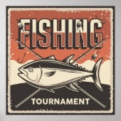  visliefhebbers met een coole retro poster (Voorkant)