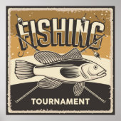 visliefhebbers met een coole retro poster (Voorkant)