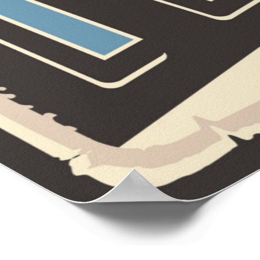  visliefhebbers met een coole retro poster (Hoek)