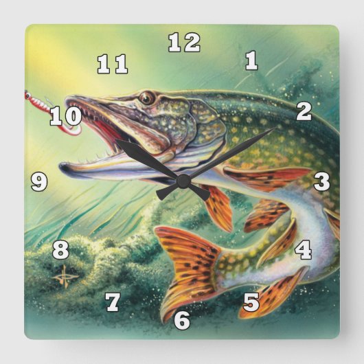  visliefhebbers thuis kantoor decor klok (Voorkant)