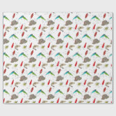 Vislokmiddelen met bellen cadeaupapier (Vlak)