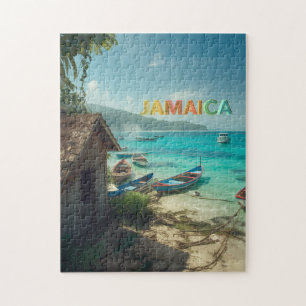 Visloods en kleine boten legpuzzel