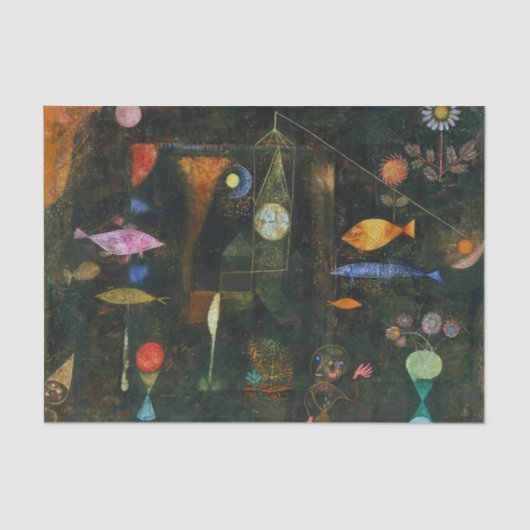 Vismagie, Paul Klee Abstracte kunst Tissuepapier (Voorkant)