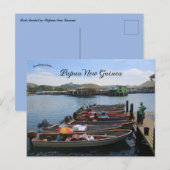 Vismarkt in Papoea-Nieuw-Guinea Briefkaart (Voorkant / Achterkant)