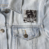 Vismarkt, Paramribo Vierkante Button 5,1 Cm (In situ)