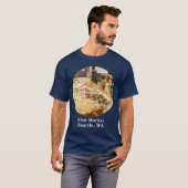 Vismarkt Seattle WA Unisex T-shirt (Voorkant volledig)