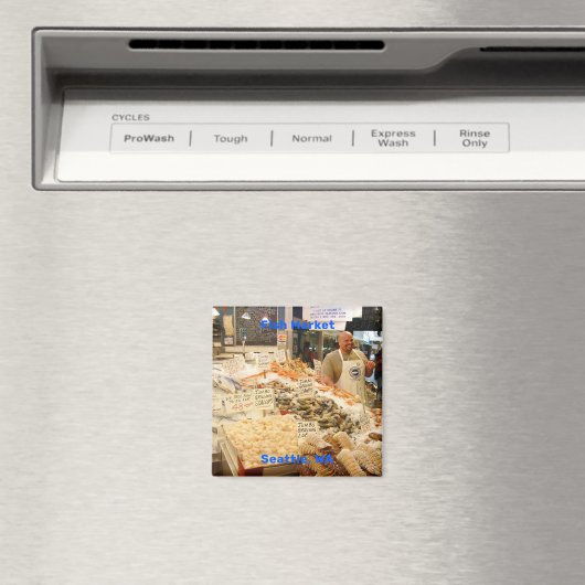 Vismarkt Seattle Washington Magneet (Insitu (Vaatwasser))