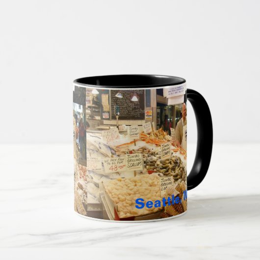 Vismarkt Seattle Washington Mok (Voorkant rechts)