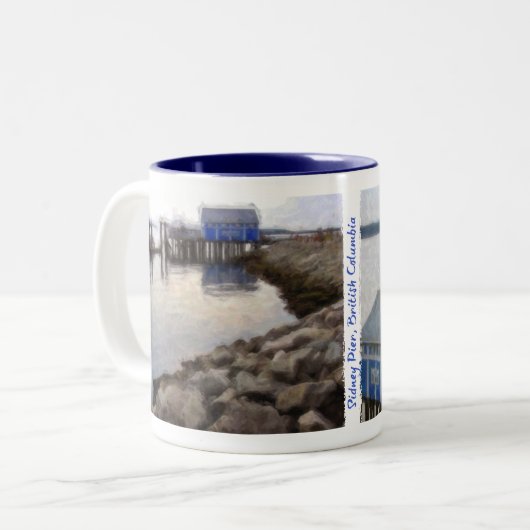 Vismarkt, Sidney, BC-Mok Tweekleurige Koffiemok (Voorkant links)