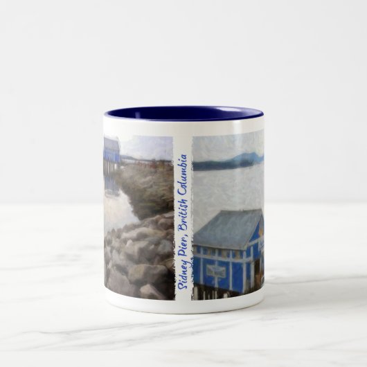 Vismarkt, Sidney, BC-Mok Tweekleurige Koffiemok (Center)