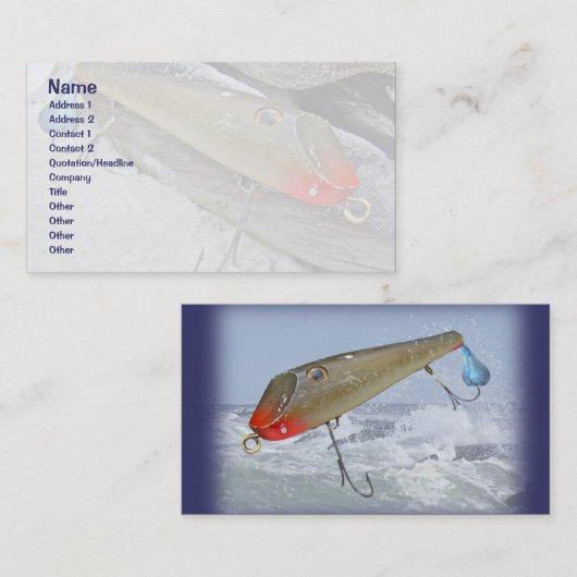  vismeester Jerry Sylvester Flaptail Lure Visitekaartje (Voorkant / Achterkant)