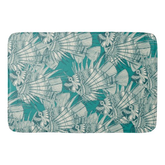 vismijn blauwgroen badmat (Voorkant)