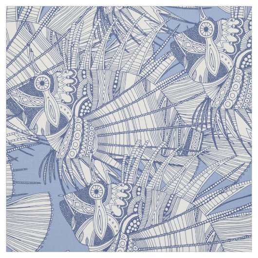 vismirageblauw stof (Swatch)
