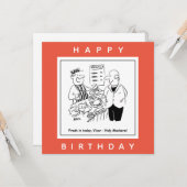 Vismonger biedt Vicar Heilige Makreel Cartoon Kaart (Voorkant / Achterkant in situ)