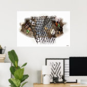 Visnet en mos nautisch poster (Thuiskantoor)