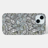 Visnet kant bloemmotief wit roze zwart Case-Mate iPhone case (Achterkant (horizontaal))