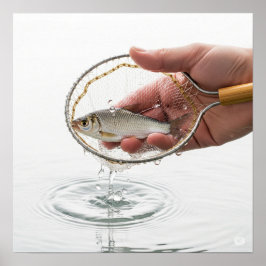 Visnetgrafiek Poster