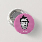 visnup knop (magenta) ronde button 3,2 cm (Voorkant /achterkant)